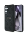 Guess Pieptăna 4G Colorat Inel Logo Clasic MagSafe pentru Samsung Galaxy S25 negru