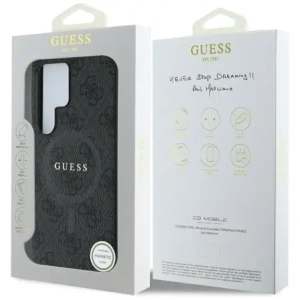 Kup Guess Leder 4G farbiger Ring klassisches Logo MagSafe für Samsung Galaxy S25 Ultra schwarz - GUE4275 - {ean13} - Sklep Home Screen