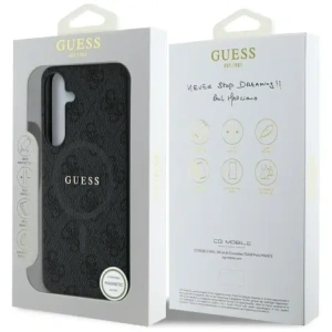 Kup Guess Bőr 4G Színes Gyűrű Klasszikus Logó MagSafe do Samsung Galaxy S25+ Plus fekete - GUE4277 - {ean13} - Sklep Home Screen
