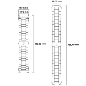 Kup Pás z nerezové oceli Bizon Strap Watch Aura pro Xiaomi Smart Band 9 / 9 NFC / 8 černý - BIZ8196 - {ean13} - Sklep Home Screen
