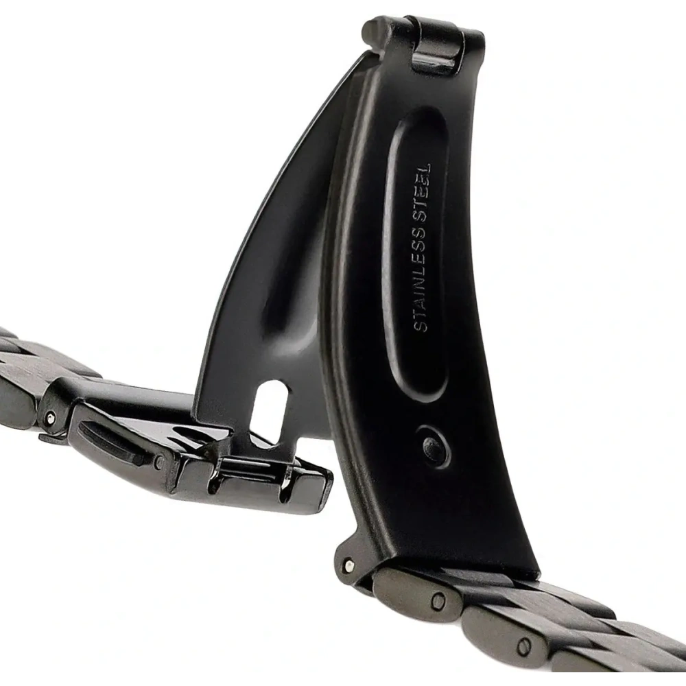 Pasek ze stali nierdzewnej Bizon Strap Watch Aura do Xiaomi Smart Band 9 / 9 NFC / 8 czarny