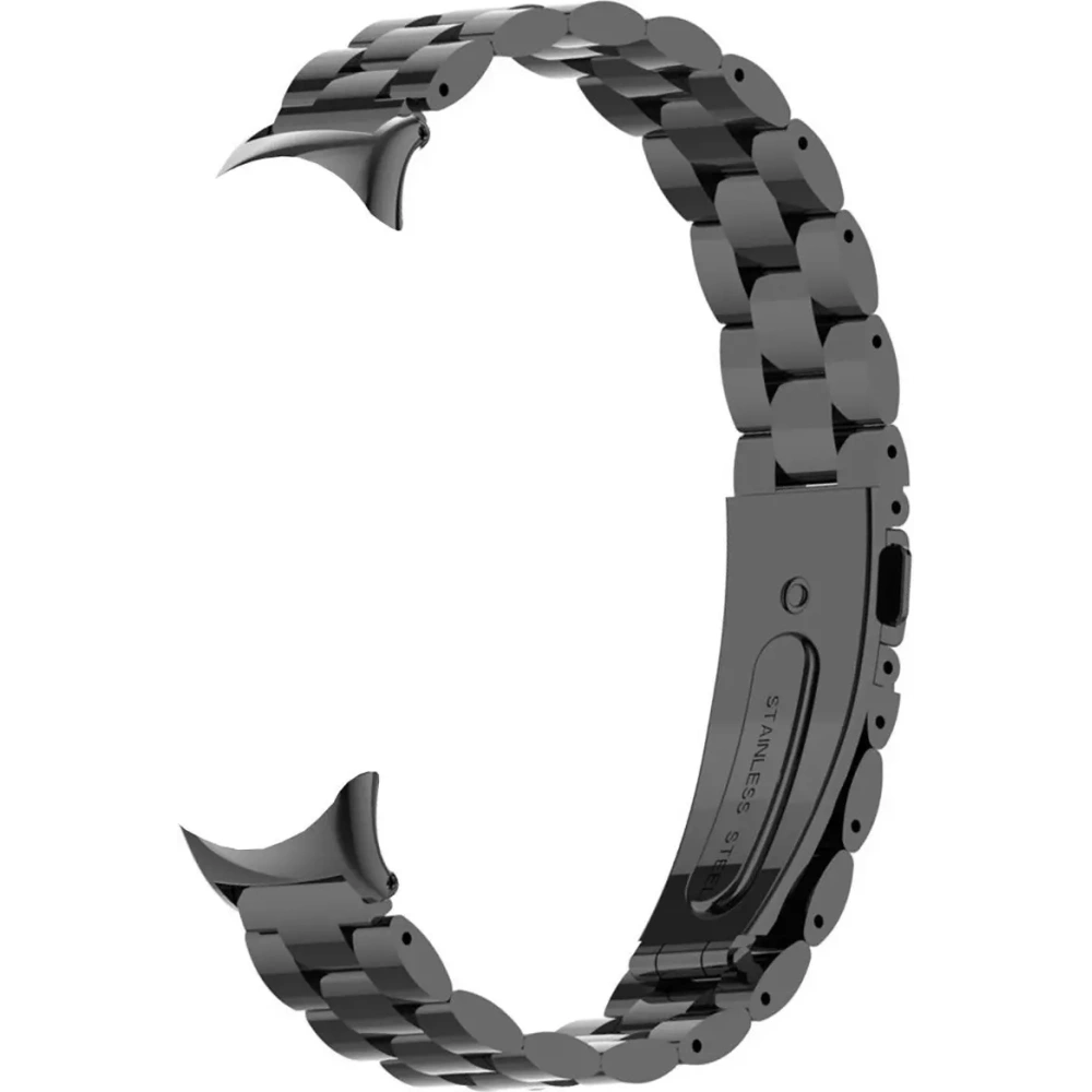 Pasek ze stali nierdzewnej Bizon Strap Watch Aura do Xiaomi Smart Band 9 / 9 NFC / 8 czarny