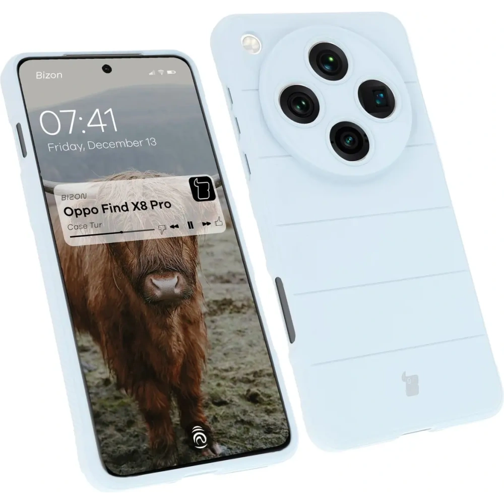 Pancerne etui Bizon Case Tur do Oppo Find X8 Pro jasnoniebieskie