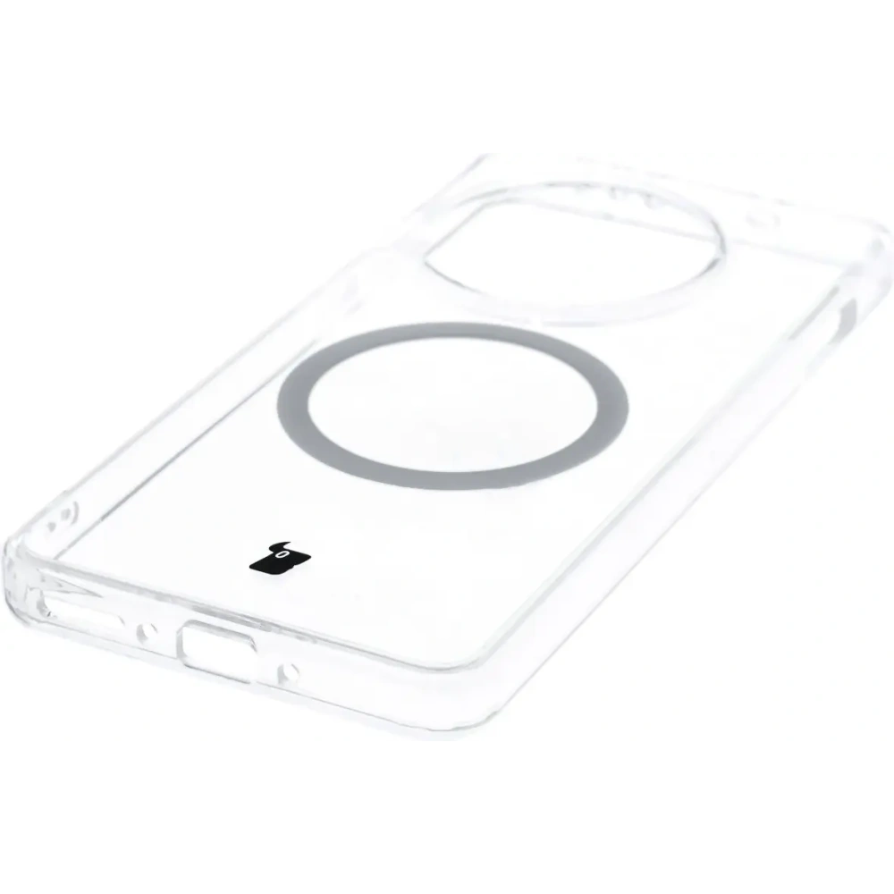 Etui z pierścieniem magnetycznym Bizon Case CrystalO do OnePlus 13 przezroczyste