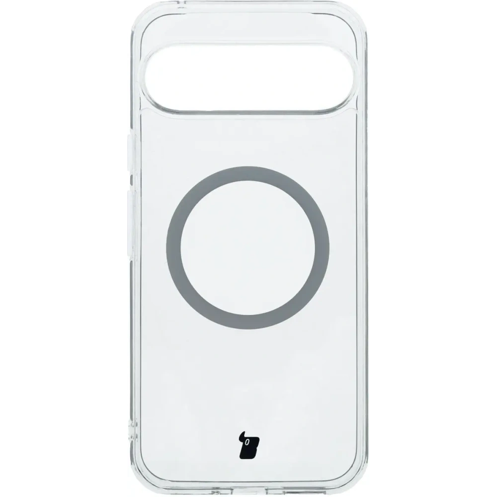 Etui z pierścieniem magnetycznym Bizon Case CrystalO do Google Pixel 9 Pro XL przezroczyste