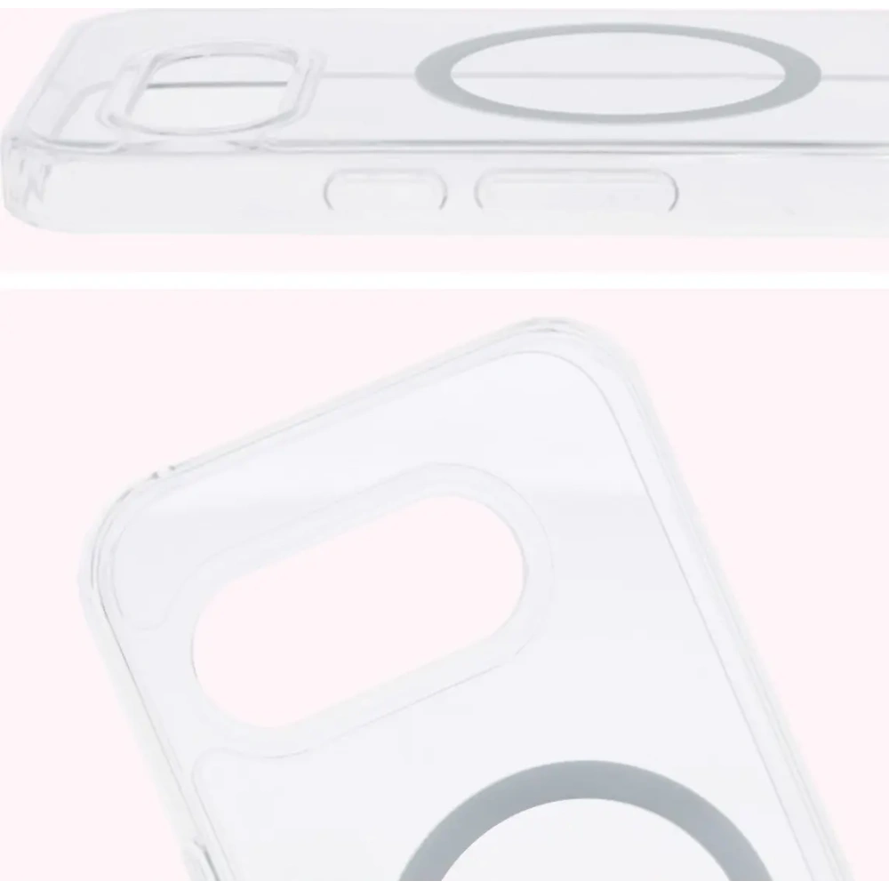 Etui z pierścieniem magnetycznym Bizon Case CrystalO do Google Pixel 9a przezroczyste