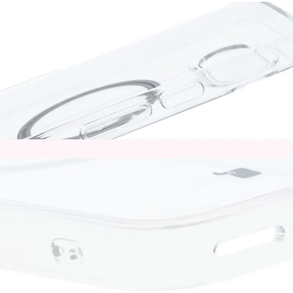 Etui z pierścieniem magnetycznym Bizon Case CrystalO do Google Pixel 9a przezroczyste