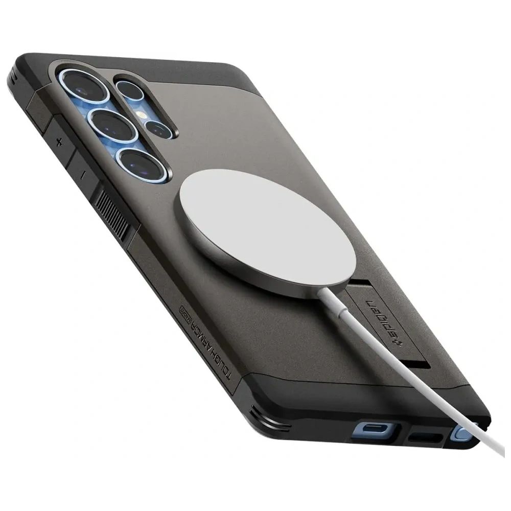 Etui Spigen Tough Armor MagSafe Samsung Galaxy S25 Ultra Gunmetal