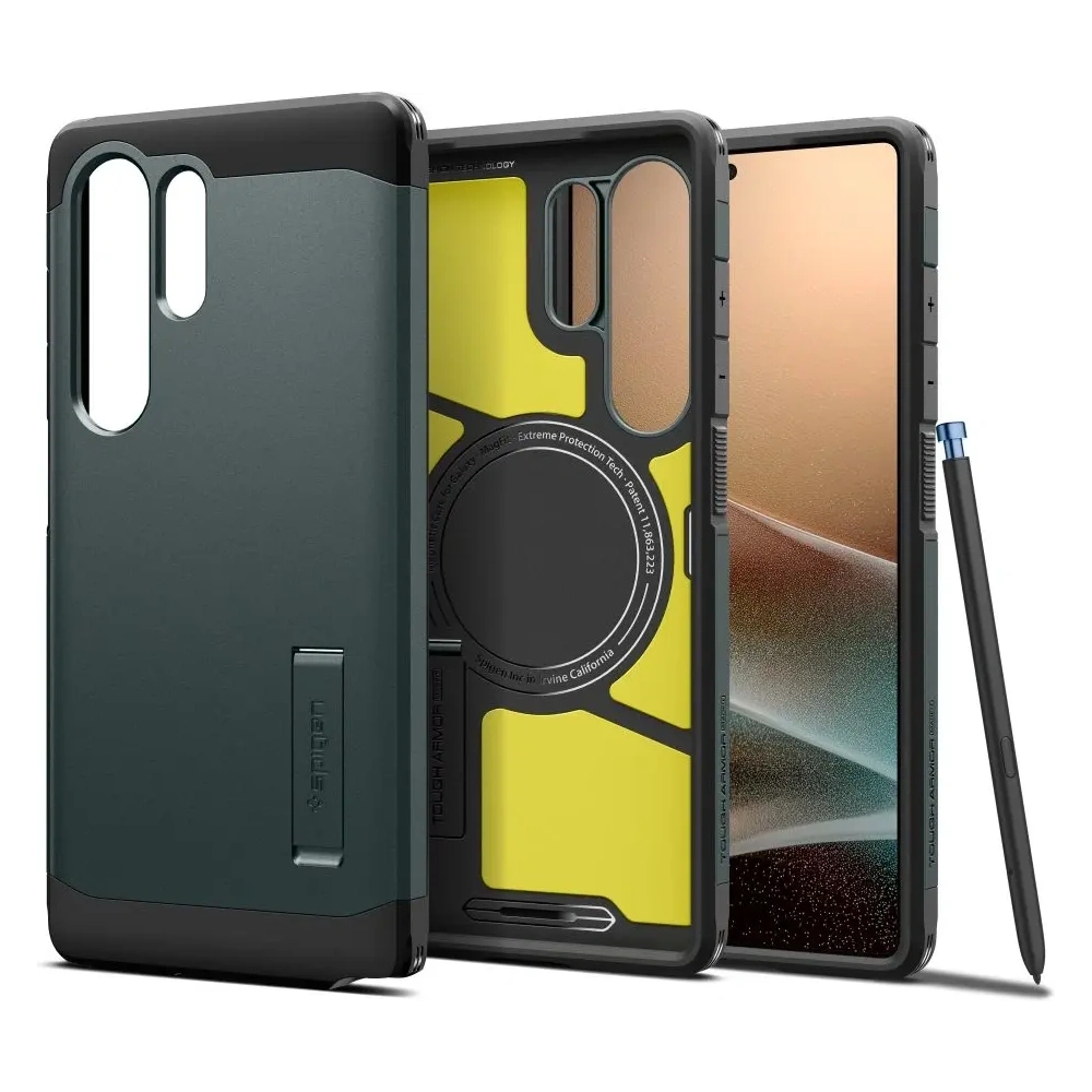 Etui Spigen Tough Armor MagSafe Samsung Galaxy S25 Ultra Abyss Green
