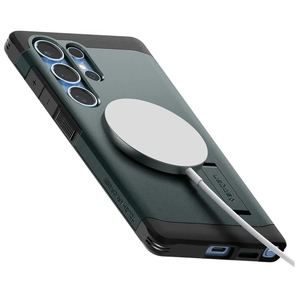 Etui Spigen Tough Armor MagSafe Samsung Galaxy S25 Ultra Abyss Green