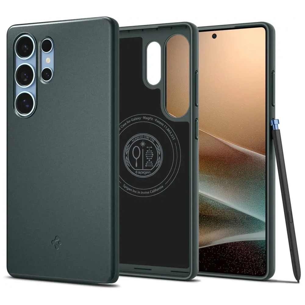 Etui Spigen Thin Fit Mag MagSafe Samsung Galaxy S25 Ultra Abyss Green
