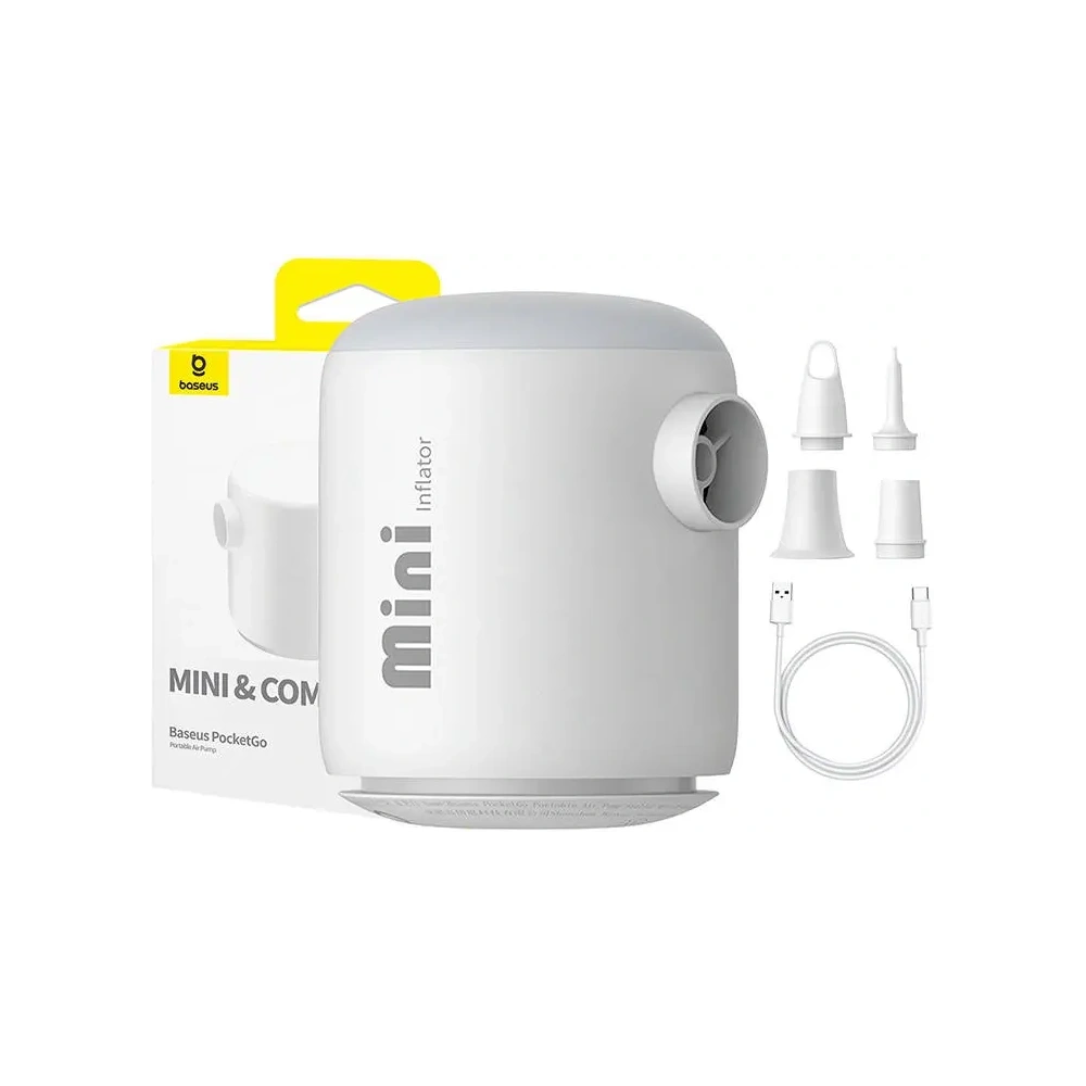 Przenośna pompka Baseus PocketGo (białe)