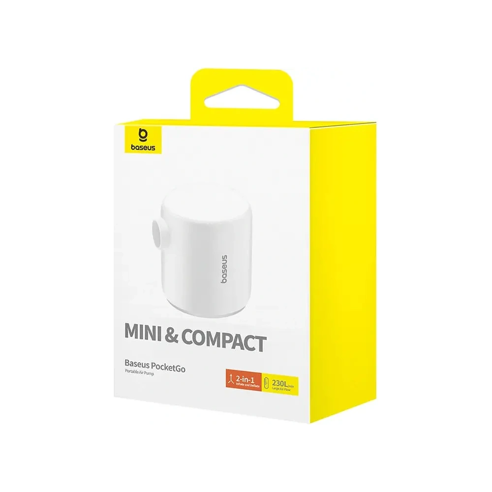 Przenośna pompka Baseus PocketGo (białe)