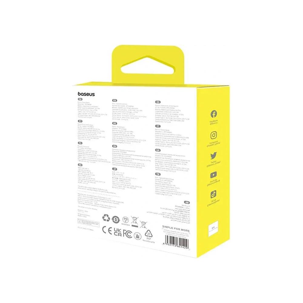 Mini powerbank Baseus 6000 mAh 20W (niebieski)