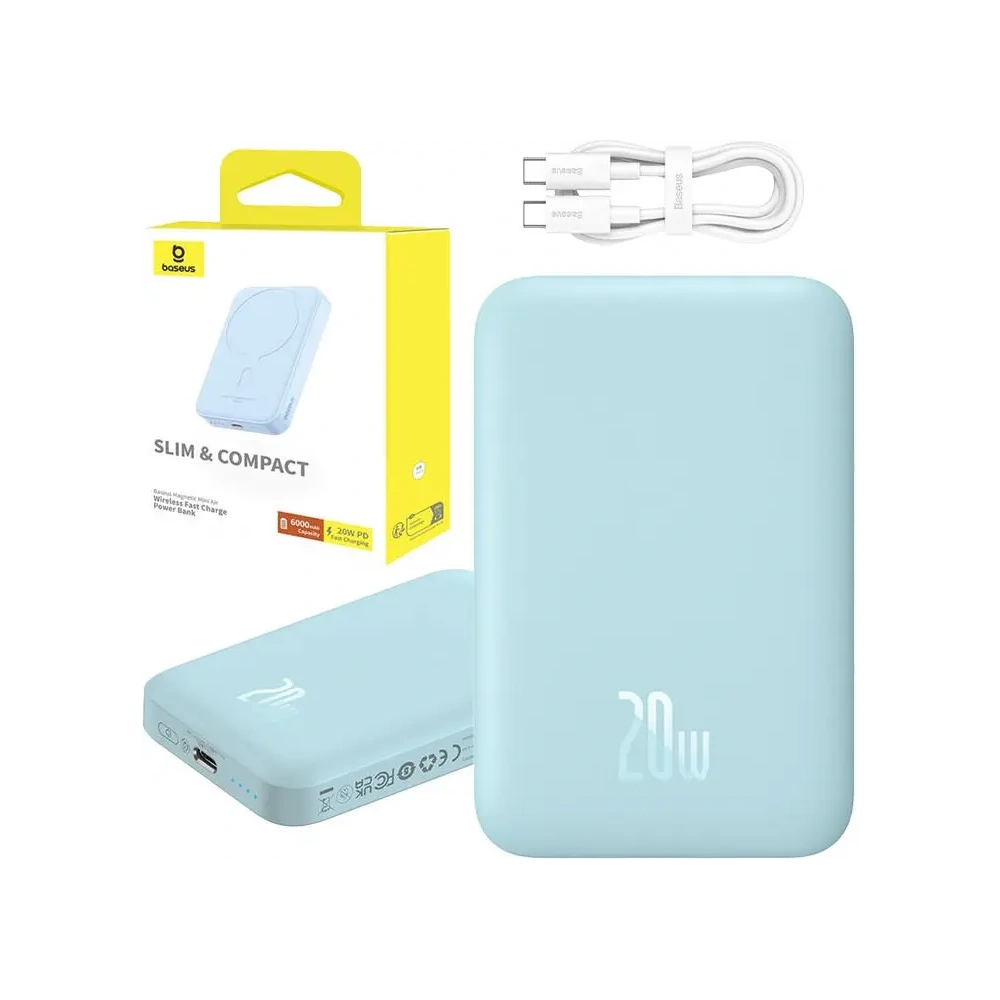 Mini powerbank Baseus 6000 mAh 20W (niebieski)