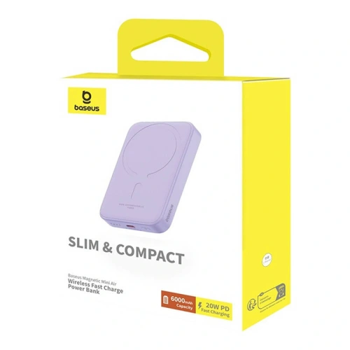 Kup Mini powerbank Baseus 6000 mAh 20W (fioletowy) - BSU8910 - {ean13} - Sklep Home Screen