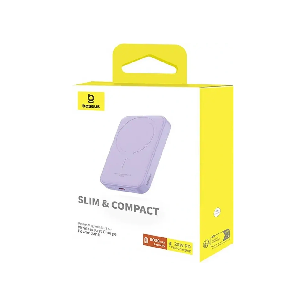 Mini powerbank Baseus 6000 mAh 20W (fioletowy)