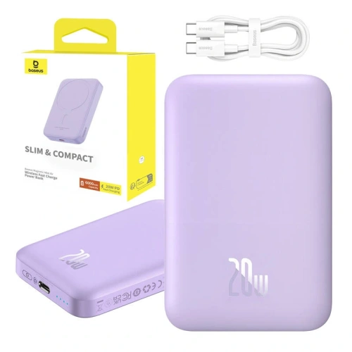 Kup Mini powerbank Baseus 6000 mAh 20W (fialový) - BSU8910 - {ean13} - Sklep Home Screen