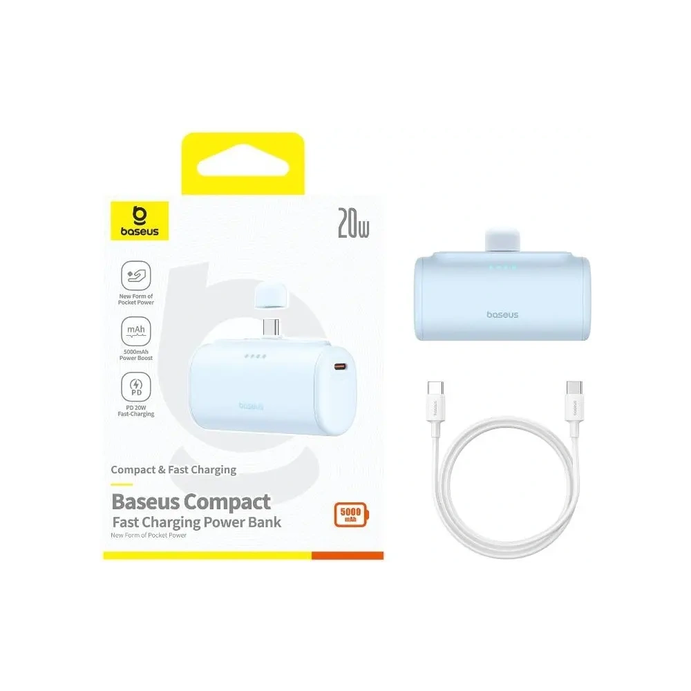 Powerbank Baseus Compact USB-C 5000mAh 20W (niebieski)
