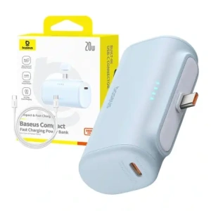 Buy Powerbank Baseus Compact USB-C 5000mAh 20W (blue) - BSU8913 - {ean13} - Home Screen Store Europe