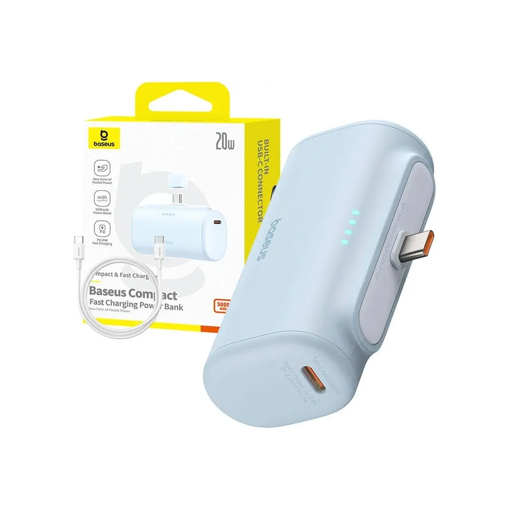 Powerbank Baseus Compact USB-C 5000mAh 20W (niebieski)