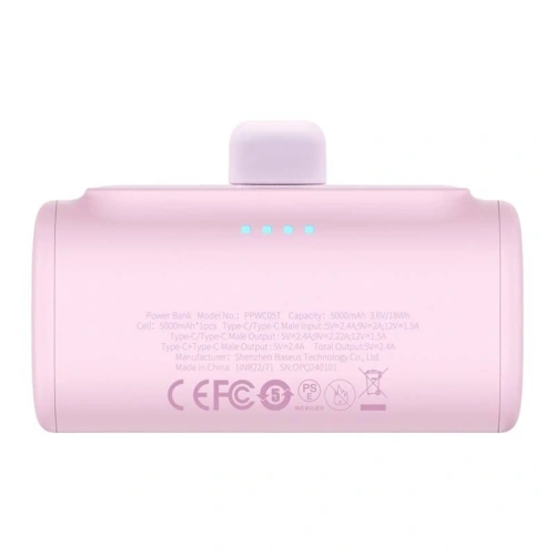 Kup Baseus Compact USB-C 5000mAh 20W Powerbank (roz) - BSU8914 - {ean13} - Sklep Home Screen