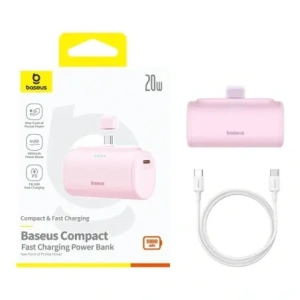 Buy Baseus Compact USB-C 5000mAh 20W Powerbank (pink) - BSU8914 - {ean13} - Home Screen Store Europe