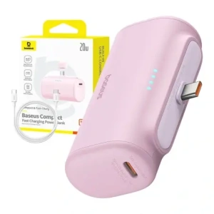 Buy Baseus Compact USB-C 5000mAh 20W Powerbank (pink) - BSU8914 - {ean13} - Home Screen Store Europe