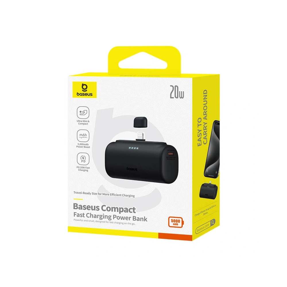 Powerbank OS-Baseus Compact IP 5000mAh 20W (czarny)
