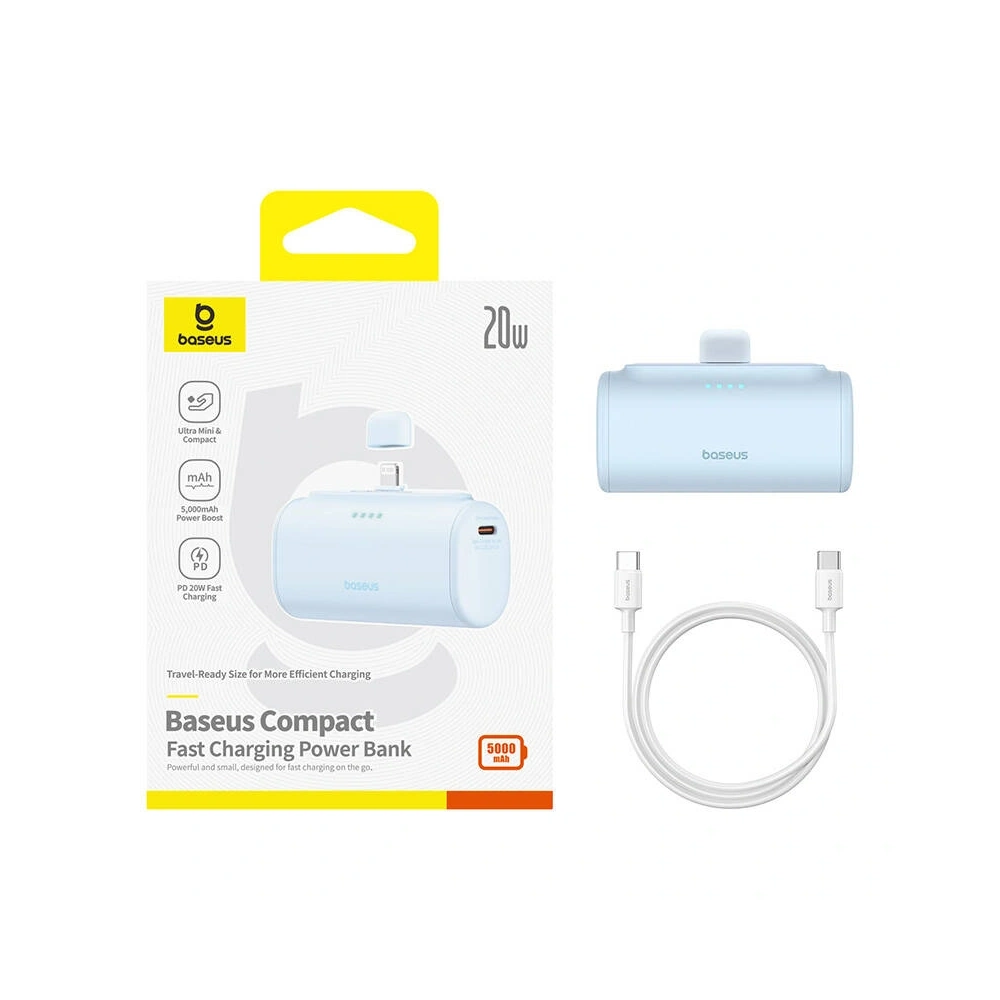 Powerbank OS-Baseus Compact IP 5000mAh 20W (niebieski)