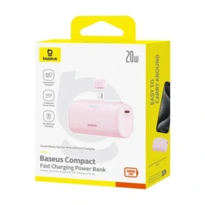 Buy Powerbank OS-Baseus Compact IP 5000mAh 20W (pink) - BSU8917 - {ean13} - Home Screen Store Europe