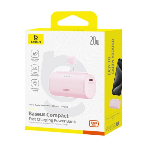 Kup Powerbank OS-Baseus Compact IP 5000mAh 20W (roz) - BSU8917 - {ean13} - Sklep Home Screen