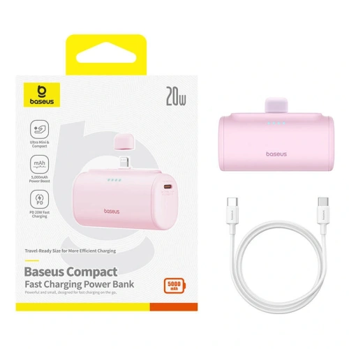 Kup Powerbank OS-Baseus Compact IP 5000mAh 20W (růžový) - BSU8917 - {ean13} - Sklep Home Screen