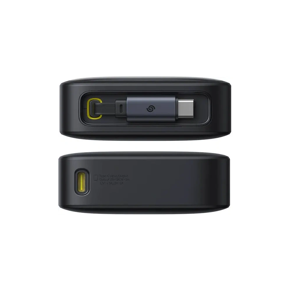 Powerbank Baseus OS Free2Pull 10000mAh 30W + wbudowany kabel USB-C (czarny)