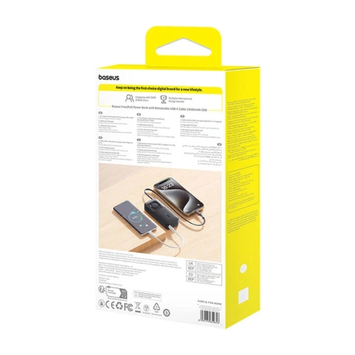 Kup Baseus OS Free2Pull 10000mAh 30W Powerbank + integriertes USB-C-Kabel (schwarz) - BSU8918 - {ean13} - Sklep Home Screen