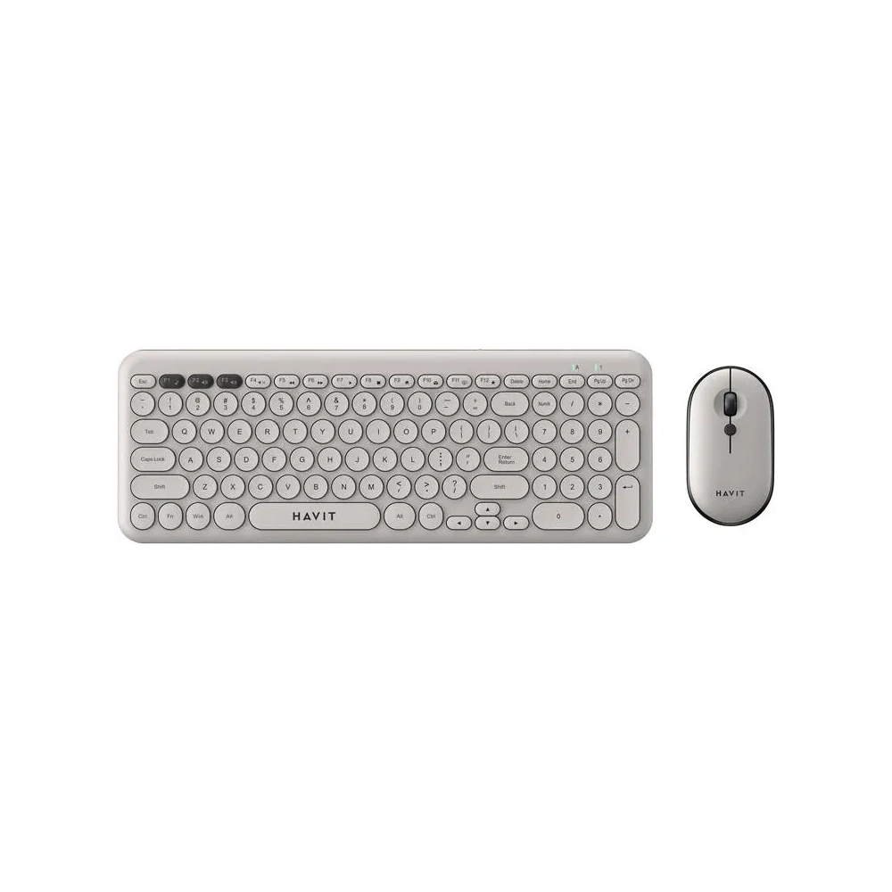 Bezprzewodowy zestaw gamingowy 2w1 HAVIT KB254GCM klawiatura + mysz (szary)