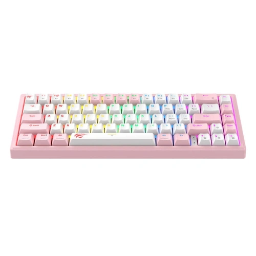 Kup Klawiatura mechaniczna gamingowa HAVIT KB874L RGB (różowo-biała) - HVT321 - {ean13} - Sklep Home Screen
