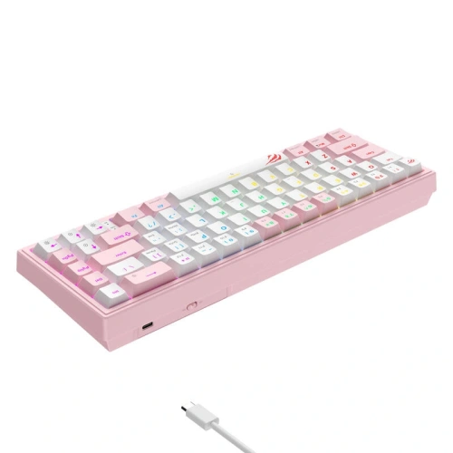Kup Klawiatura mechaniczna gamingowa HAVIT KB874L RGB (różowo-biała) - HVT321 - {ean13} - Sklep Home Screen