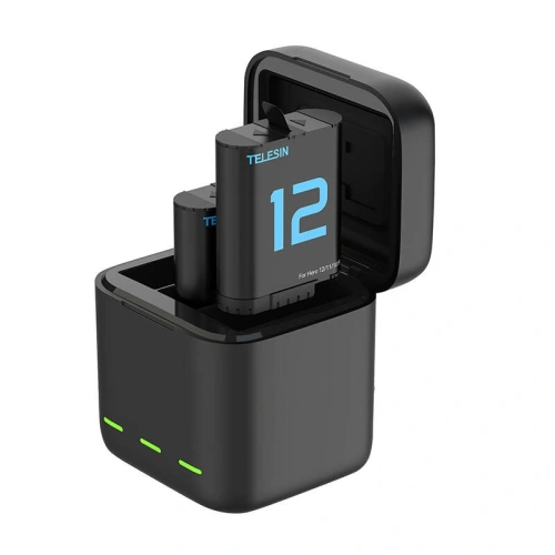 Buy TELESIN dual battery charger for GoPro Hero 12 / 11 / 10 / 9 - TLS206 - {ean13} - Home Screen Store Europe