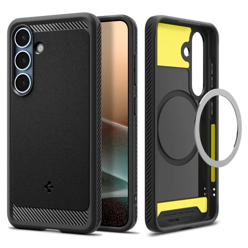 Kup Etui Spigen Rugged Armor Mag MagSafe Samsung Galaxy S25 Matná Černá - SPN16614 - {ean13} - Sklep Home Screen
