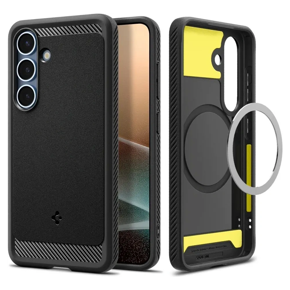Etui Spigen Rugged Armor Mag MagSafe Samsung Galaxy S25 Matte Black