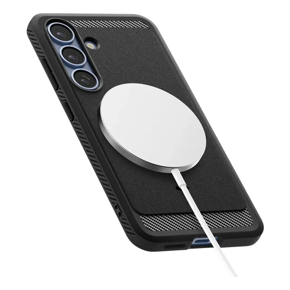 Etui Spigen Rugged Armor Mag MagSafe Samsung Galaxy S25 Matte Black