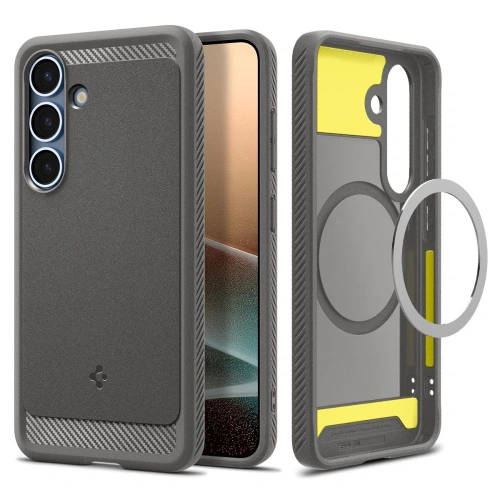 Kup Etui Spigen Rugged Armor Mag MagSafe Samsung Galaxy S25 Marble Grey - SPN16615 - {ean13} - Sklep Home Screen