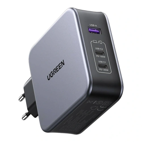 Buy UGREEN Nexode C289 140W GaN USB-A, 2xUSB-C network charger + USB-C / USB-C 2m cable (black) - UGR5597 - {ean13} - Home Screen Store Europe
