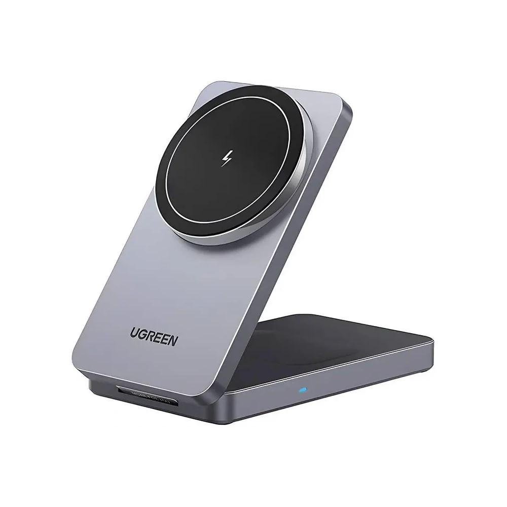 Ładowarka indukcyjna 2w1 UGREEN W528 do Apple iPhone / AirPods 20W (biała)