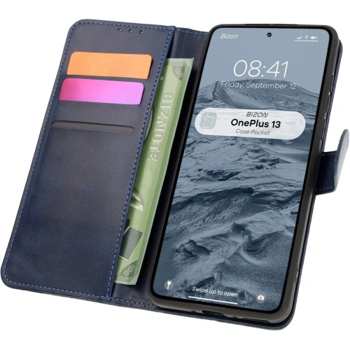 Kup Etui z klapką Bizon Case Pocket do OnePlus 13 granatowe - BIZ8209 - {ean13} - Sklep Home Screen
