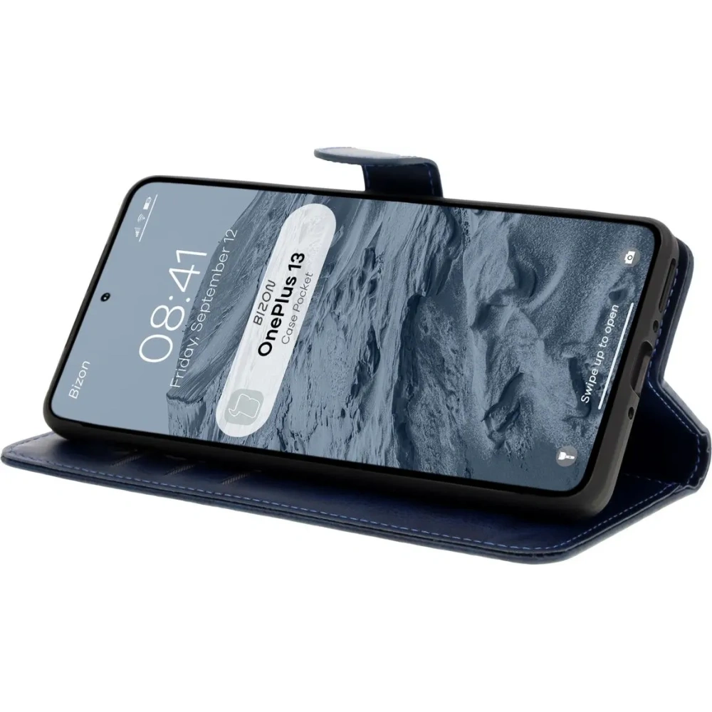 Etui z klapką Bizon Case Pocket do OnePlus 13 granatowe