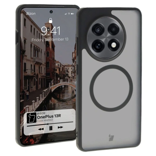 Buy Bizon Case MatteO Magnetic OnePlus 13R translucent with black frame - BIZ8210 - {ean13} - Home Screen Store Europe