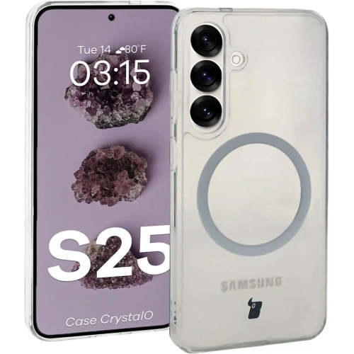 Kup Etui z pierścieniem magnetickým Bizon Case CrystalO do Samsung Galaxy S25 průhledné - BIZ8211 - {ean13} - Sklep Home Screen