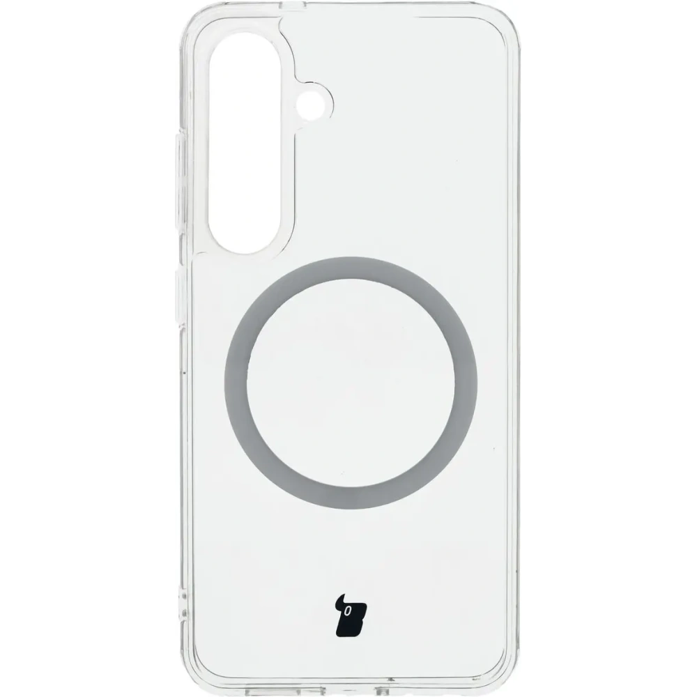 Etui z pierścieniem magnetycznym Bizon Case CrystalO do Samsung Galaxy S25 przezroczyste